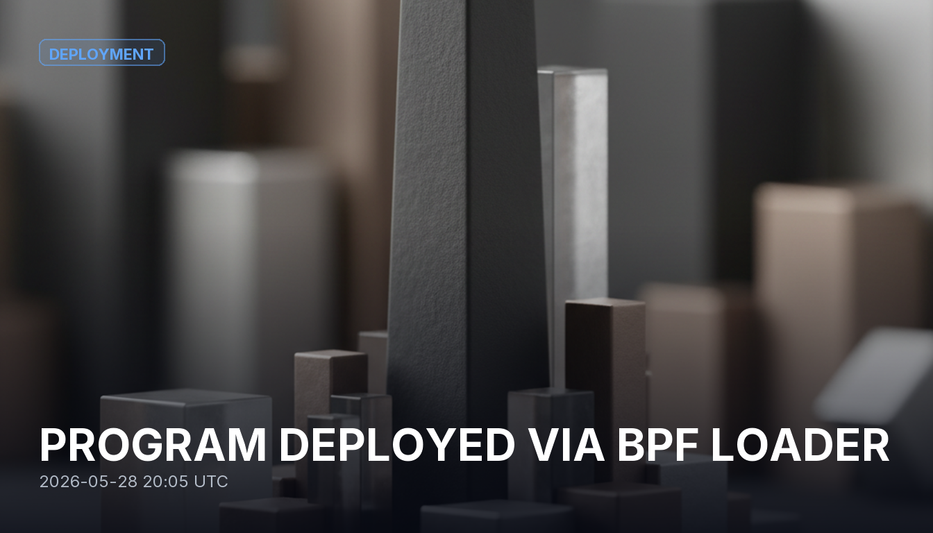 PROGRAM DEPLOYED VIA BPF LOADER