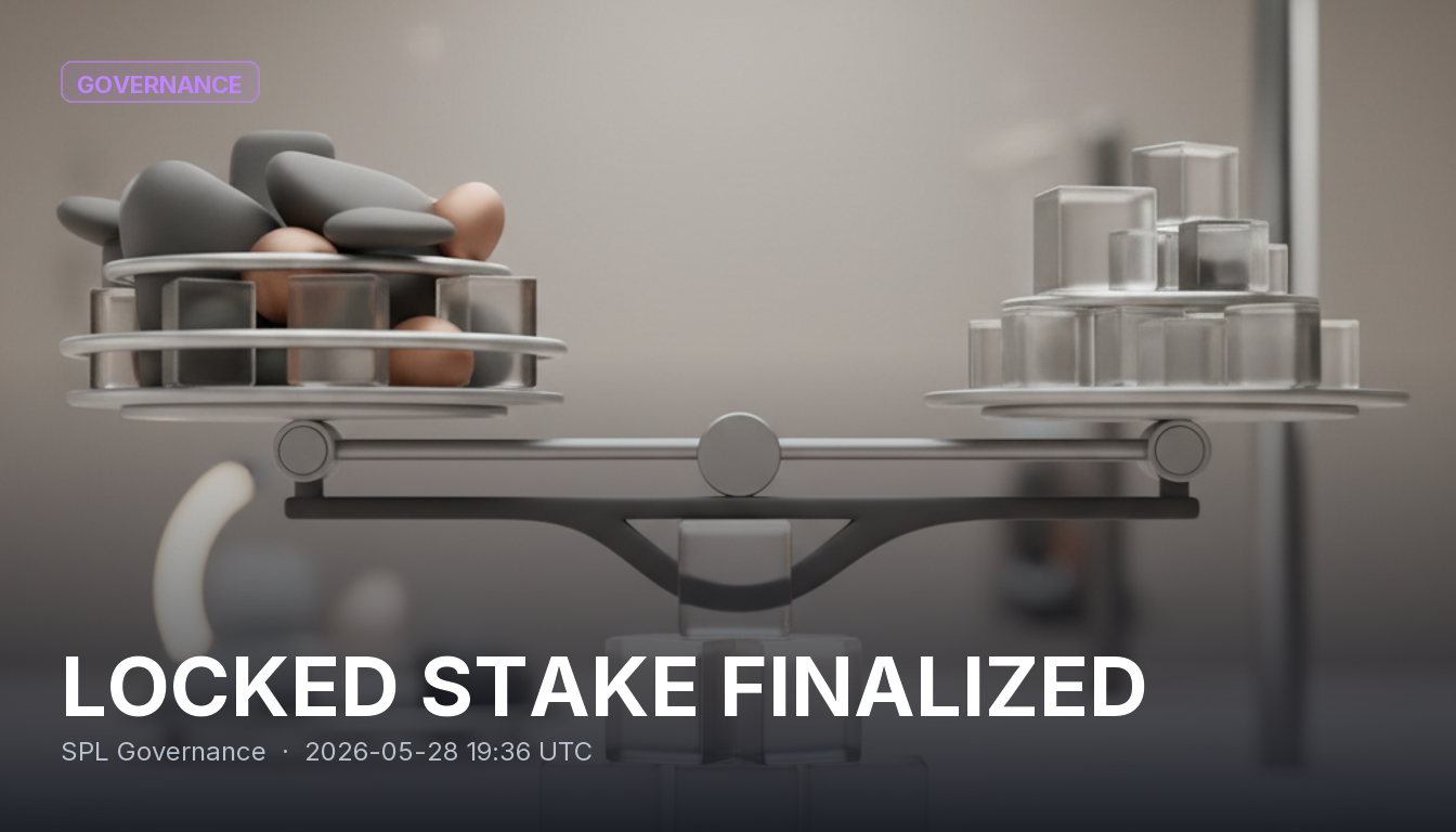 LOCKED STAKE FINALIZED